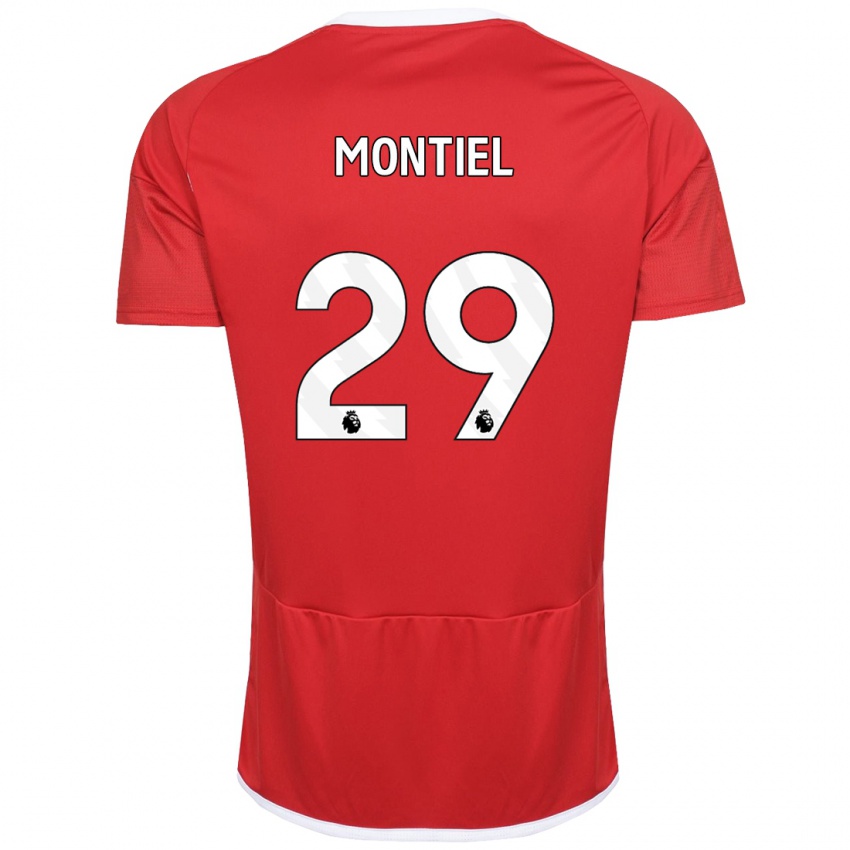 Homem Camisola Gonzalo Montiel #29 Vermelho Principal 2023/24 Camisa