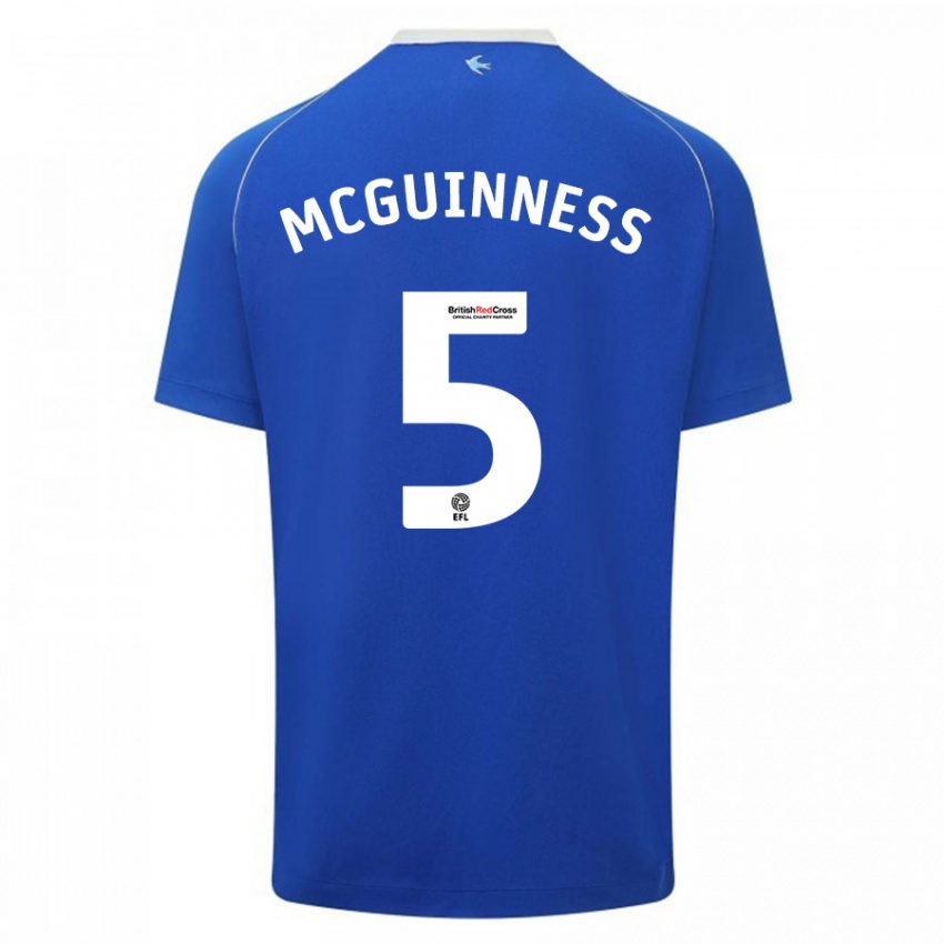 Homem Camisola Mark Mcguinness #5 Azul Principal 2023/24 Camisa