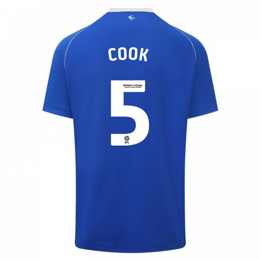 Homem Camisola Freddie Cook #5 Azul Principal 2023/24 Camisa