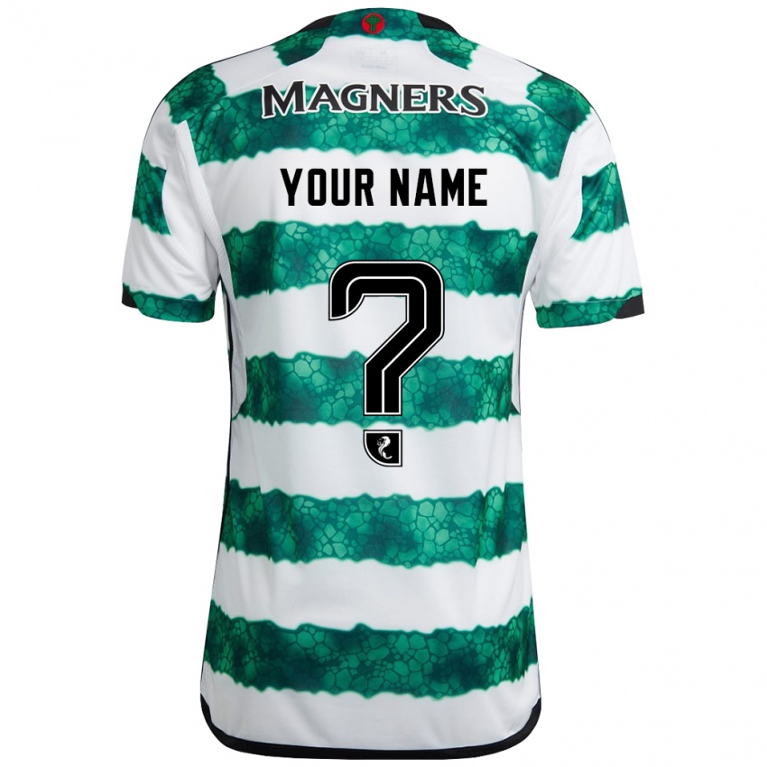 Homem Camisola Seu Nome #0 Verde Principal 2023/24 Camisa