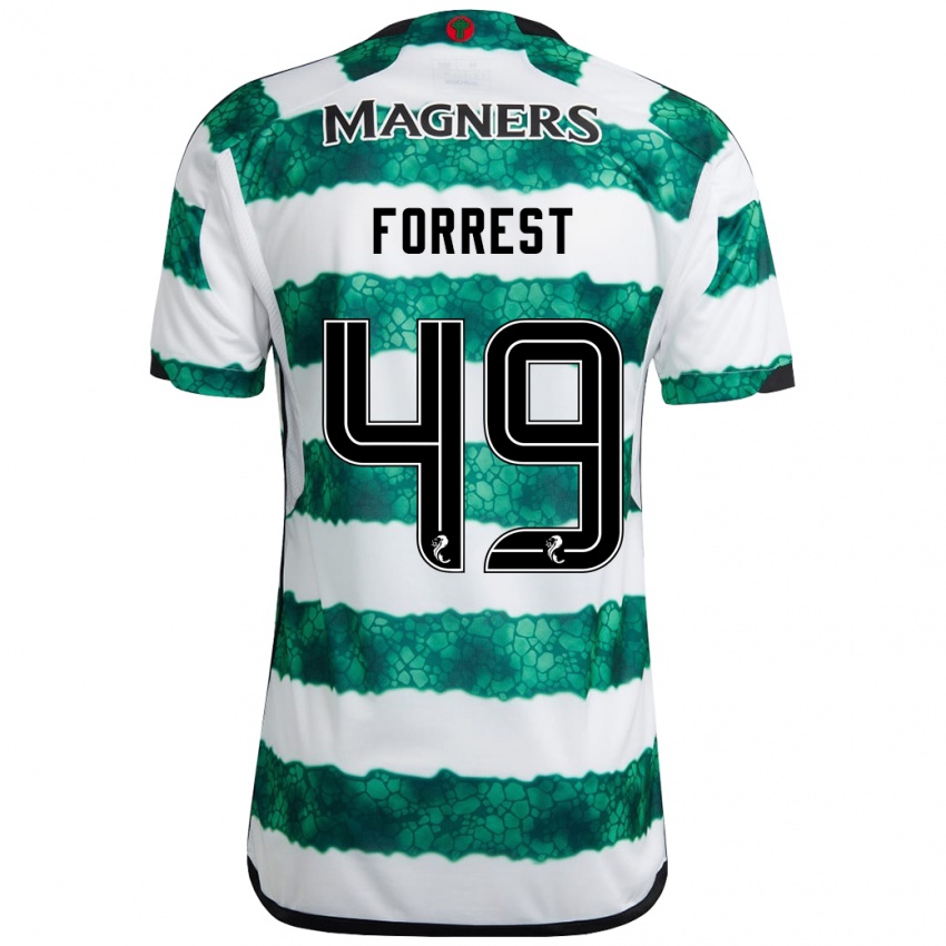 Homem Camisola James Forrest #49 Verde Principal 2023/24 Camisa