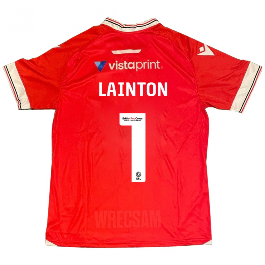 Homem Camisola Rob Lainton #1 Vermelho Principal 2023/24 Camisa