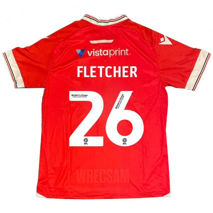 Homem Camisola Steven Fletcher #26 Vermelho Principal 2023/24 Camisa