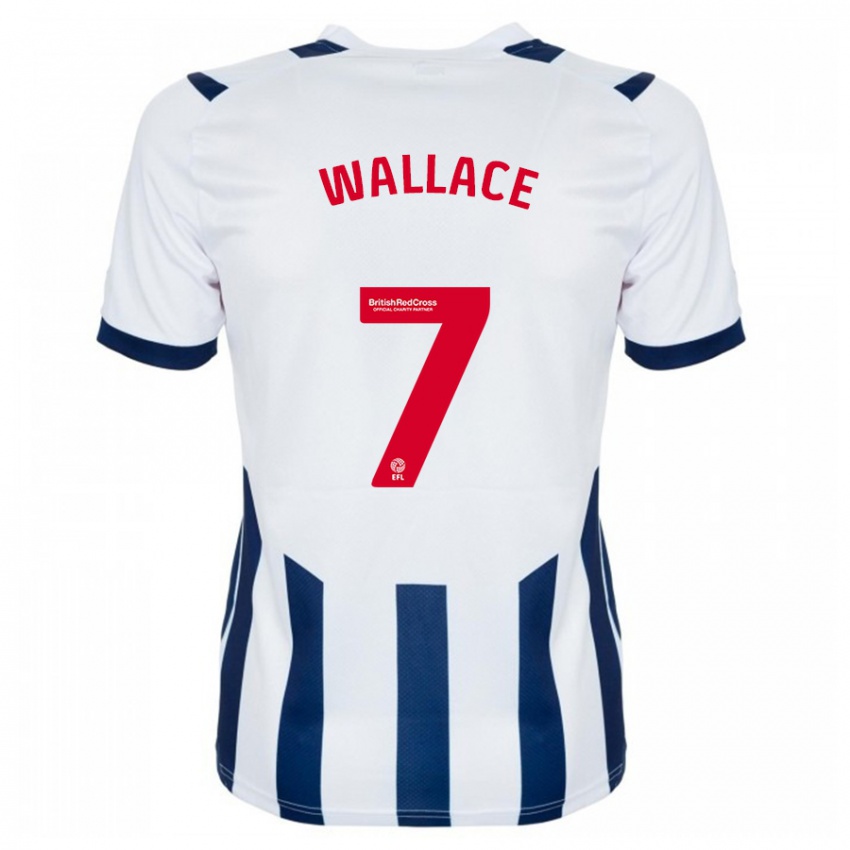 Homem Camisola Jed Wallace #7 Branco Principal 2023/24 Camisa