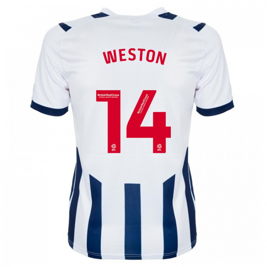 Homem Camisola Steph Weston #14 Branco Principal 2023/24 Camisa