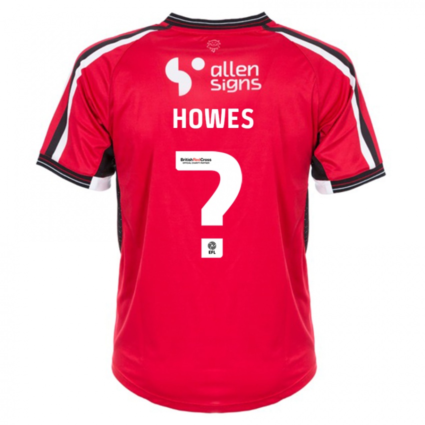 Homem Camisola Rachael Howes #0 Vermelho Principal 2023/24 Camisa