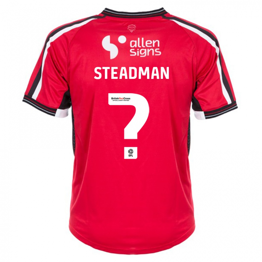 Homem Camisola Jodie Steadman #0 Vermelho Principal 2023/24 Camisa