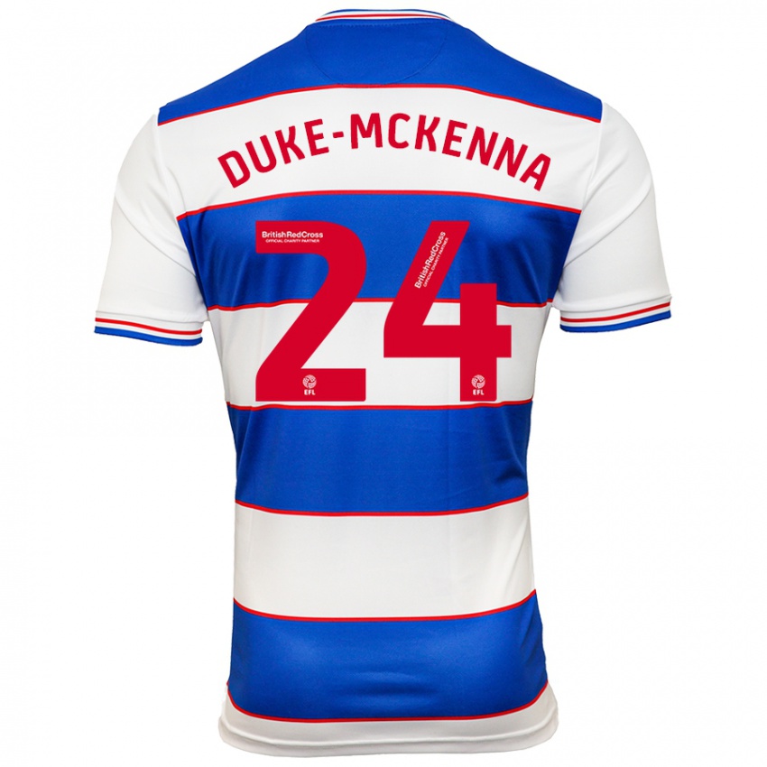 Homem Camisola Stephen Duke-Mckenna #24 Branco Azul Principal 2023/24 Camisa