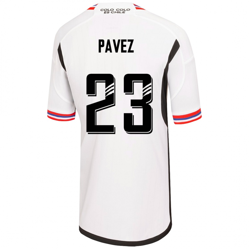 Homem Camisola Esteban Pavez #23 Branco Principal 2023/24 Camisa