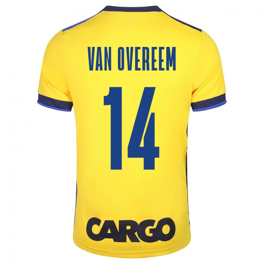 Homem Camisola Joris Van Overeem #14 Amarelo Principal 2023/24 Camisa