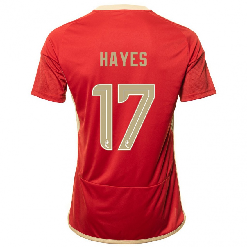 Homem Camisola Jonny Hayes #17 Vermelho Principal 2023/24 Camisa