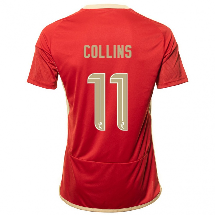 Homem Camisola Bailley Collins #11 Vermelho Principal 2023/24 Camisa