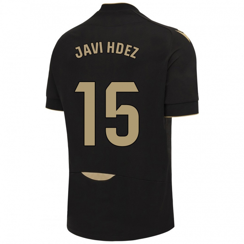 Homem Camisola Javi Hernández #15 Preto Alternativa 2023/24 Camisa