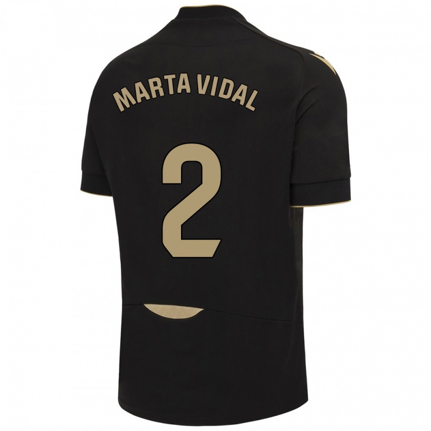 Homem Camisola Marta Vidal Vela #2 Preto Alternativa 2023/24 Camisa