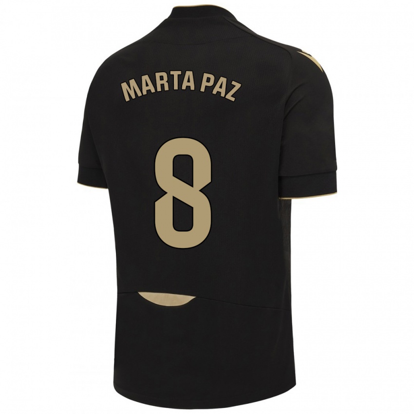 Homem Camisola Marta Milagros Paz Cruz #8 Preto Alternativa 2023/24 Camisa