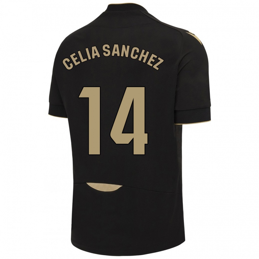 Homem Camisola Celia Sánchez García #14 Preto Alternativa 2023/24 Camisa