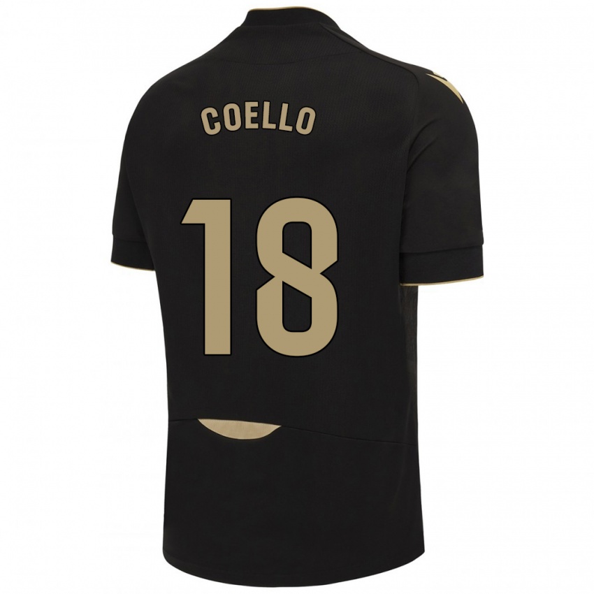 Homem Camisola María Del Carmen Coello Vidal #18 Preto Alternativa 2023/24 Camisa