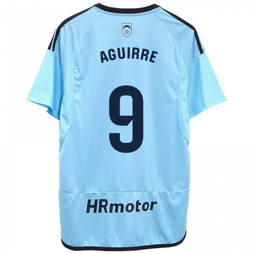Homem Camisola Jorge Aguirre #9 Azul Alternativa 2023/24 Camisa