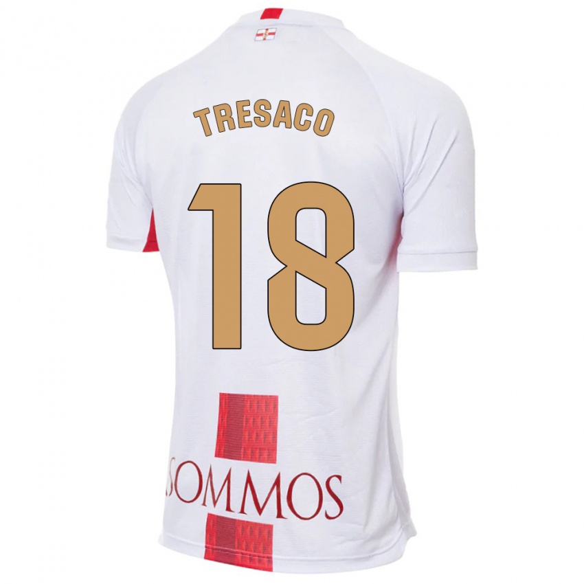 Homem Camisola Rafa Tresaco #18 Branco Alternativa 2023/24 Camisa