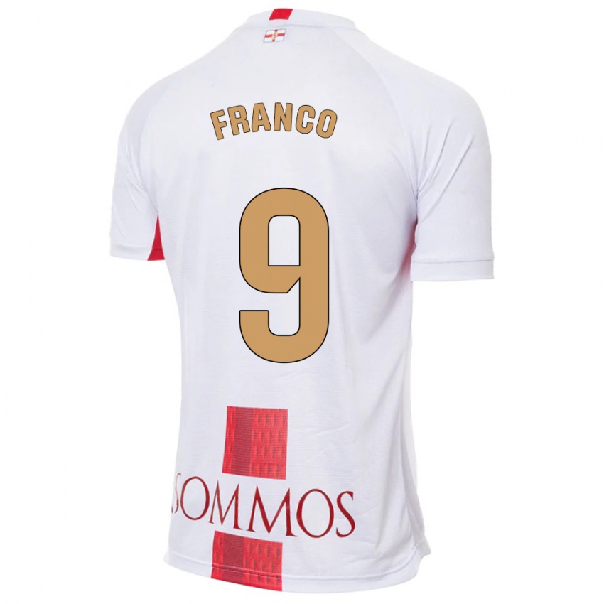 Homem Camisola Santi Franco #9 Branco Alternativa 2023/24 Camisa