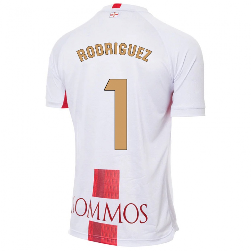 Homem Camisola Nuria Rodríguez #1 Branco Alternativa 2023/24 Camisa