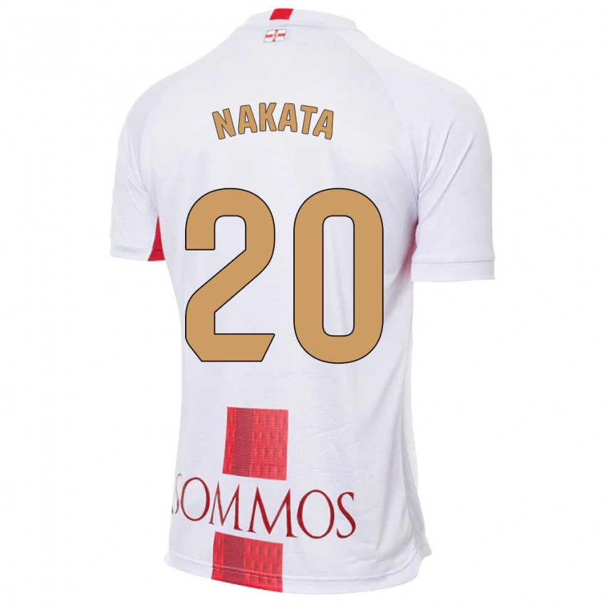 Homem Camisola Yuki Nakata #20 Branco Alternativa 2023/24 Camisa