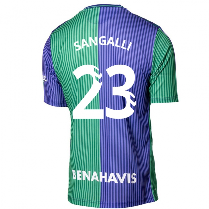 Homem Camisola Luca Sangalli #23 Azul Esverdeado Alternativa 2023/24 Camisa