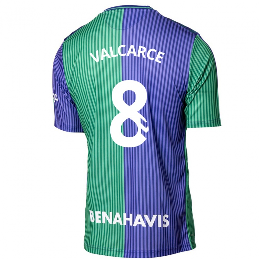 Homem Camisola Alejandro Valcarce #8 Azul Esverdeado Alternativa 2023/24 Camisa
