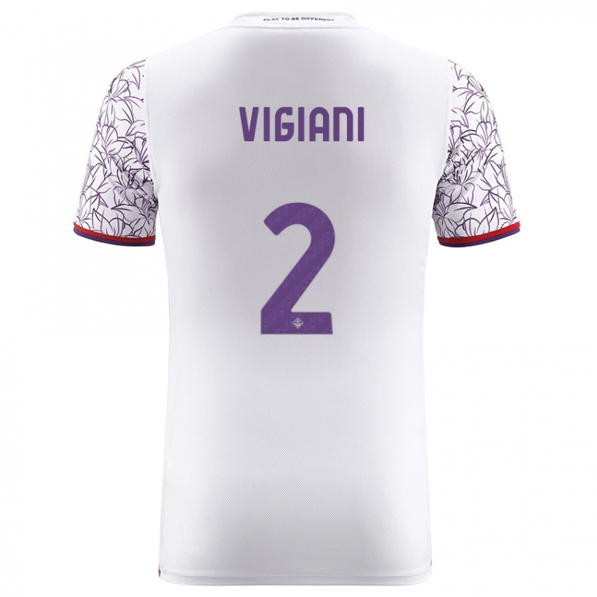 Homem Camisola Lorenzo Vigiani #2 Branco Alternativa 2023/24 Camisa