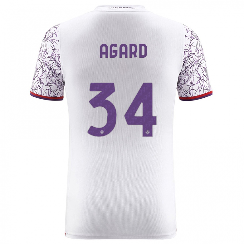 Homem Camisola Laura Agard #34 Branco Alternativa 2023/24 Camisa