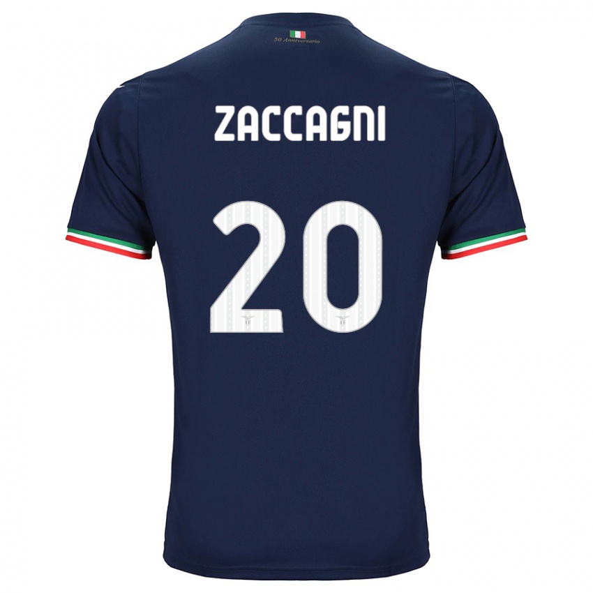 Homem Camisola Mattia Zaccagni #20 Marinha Alternativa 2023/24 Camisa