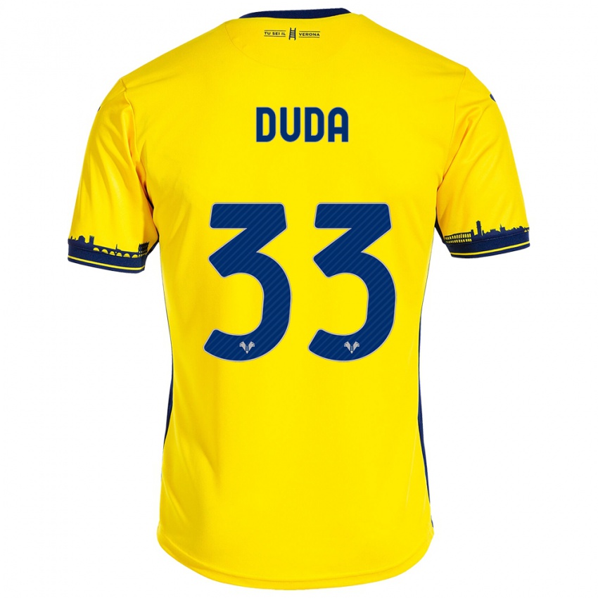 Homem Camisola Ondrej Duda #33 Amarelo Alternativa 2023/24 Camisa