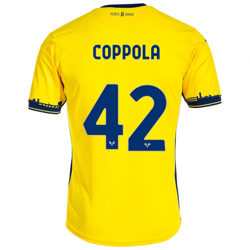 Homem Camisola Diego Coppola #42 Amarelo Alternativa 2023/24 Camisa