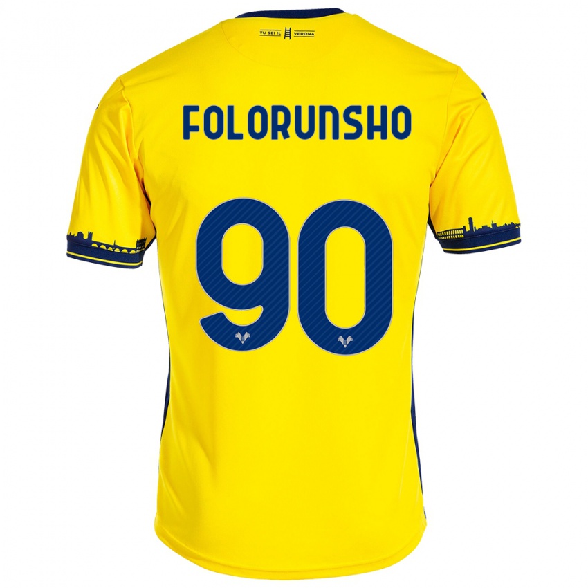 Homem Camisola Michael Folorunsho #90 Amarelo Alternativa 2023/24 Camisa