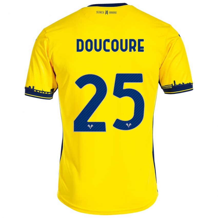 Homem Camisola Mamedi Doucouré #25 Amarelo Alternativa 2023/24 Camisa