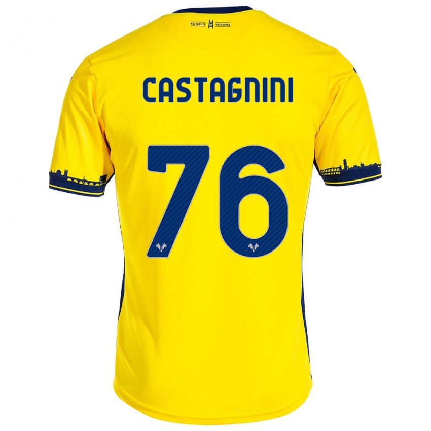 Homem Camisola Mirko Castagnini #76 Amarelo Alternativa 2023/24 Camisa