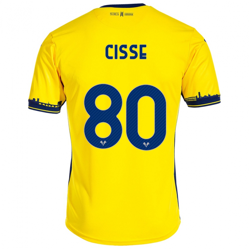 Homem Camisola Alphadjo Cissè #80 Amarelo Alternativa 2023/24 Camisa