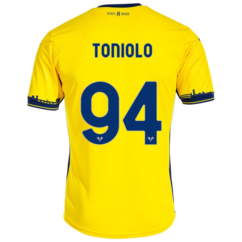 Homem Camisola Giacomo Toniolo #94 Amarelo Alternativa 2023/24 Camisa