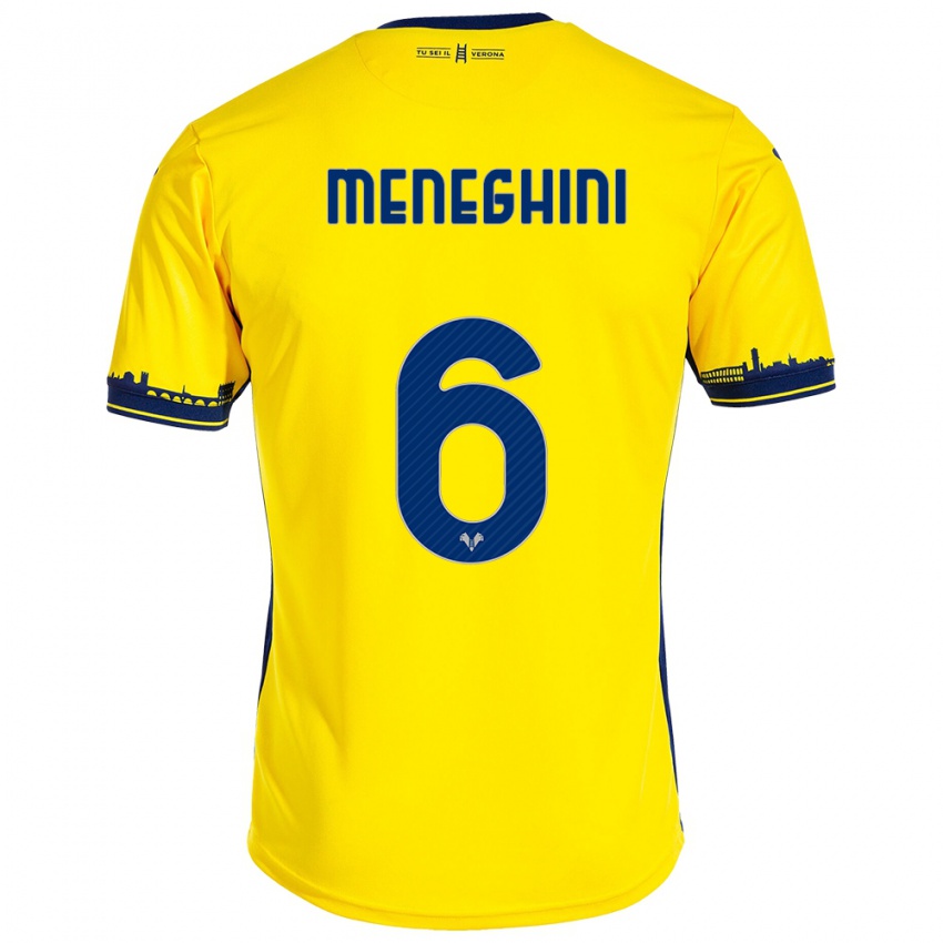 Homem Camisola Sofia Meneghini #6 Amarelo Alternativa 2023/24 Camisa