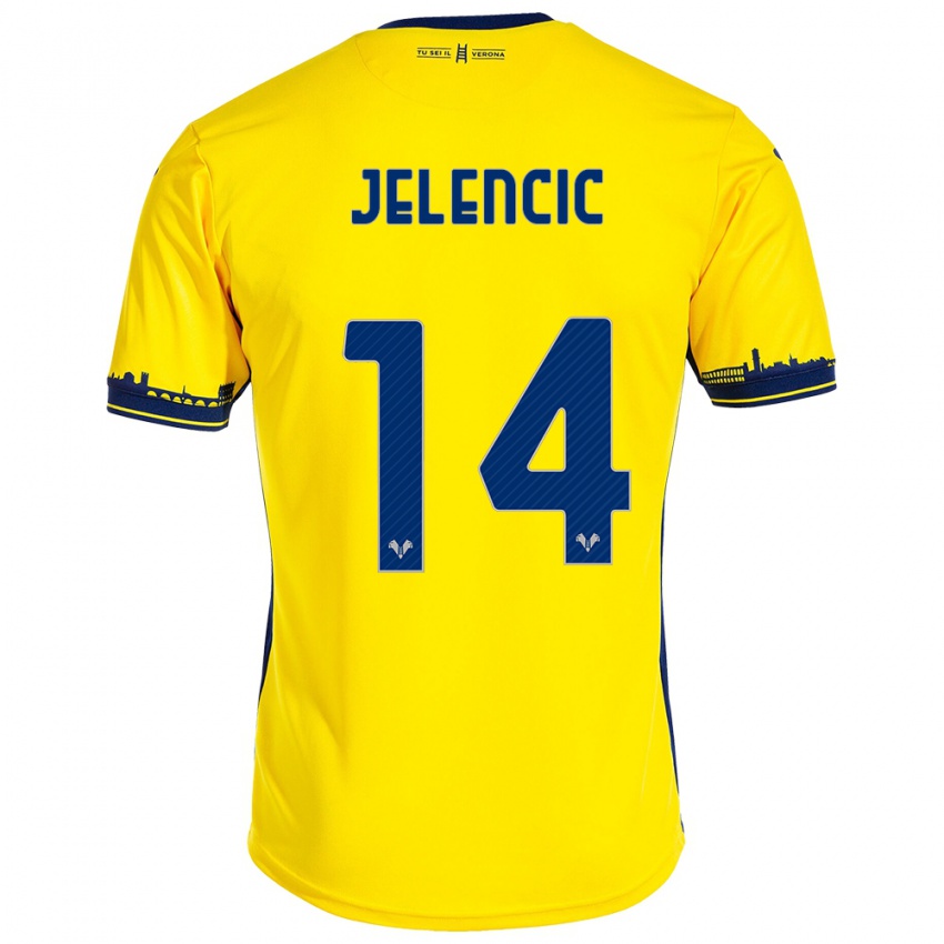 Homem Camisola Ana Jelencic #14 Amarelo Alternativa 2023/24 Camisa