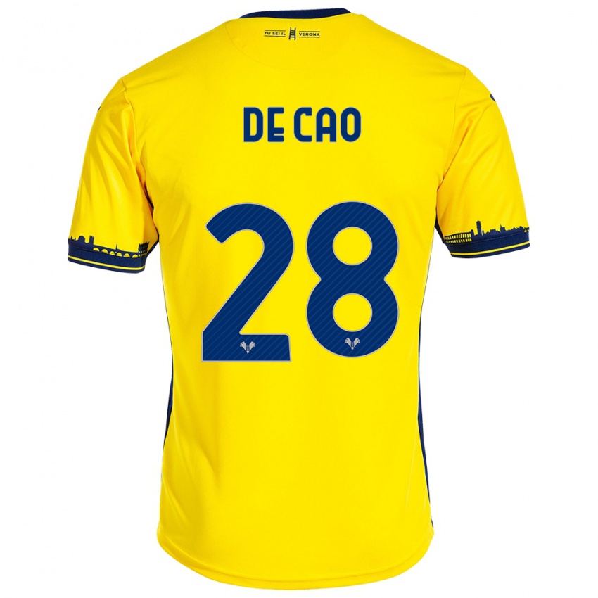 Homem Camisola Elena De Cao #28 Amarelo Alternativa 2023/24 Camisa