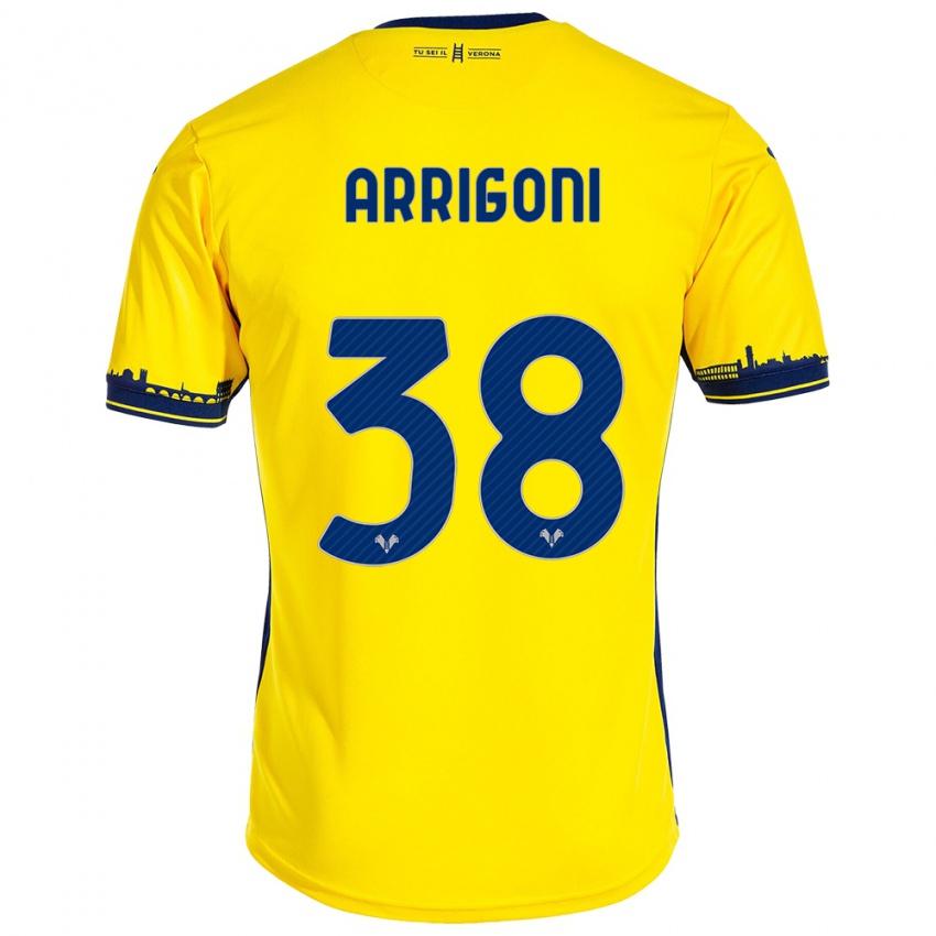 Homem Camisola Arrigoni #38 Amarelo Alternativa 2023/24 Camisa