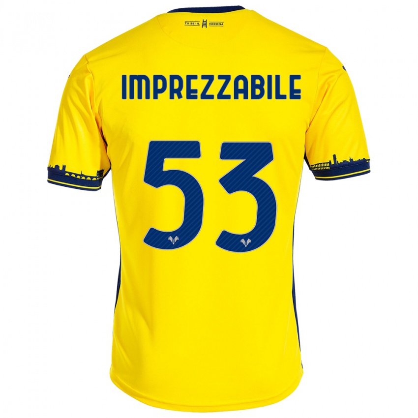 Homem Camisola Francesca Imprezzabile #53 Amarelo Alternativa 2023/24 Camisa