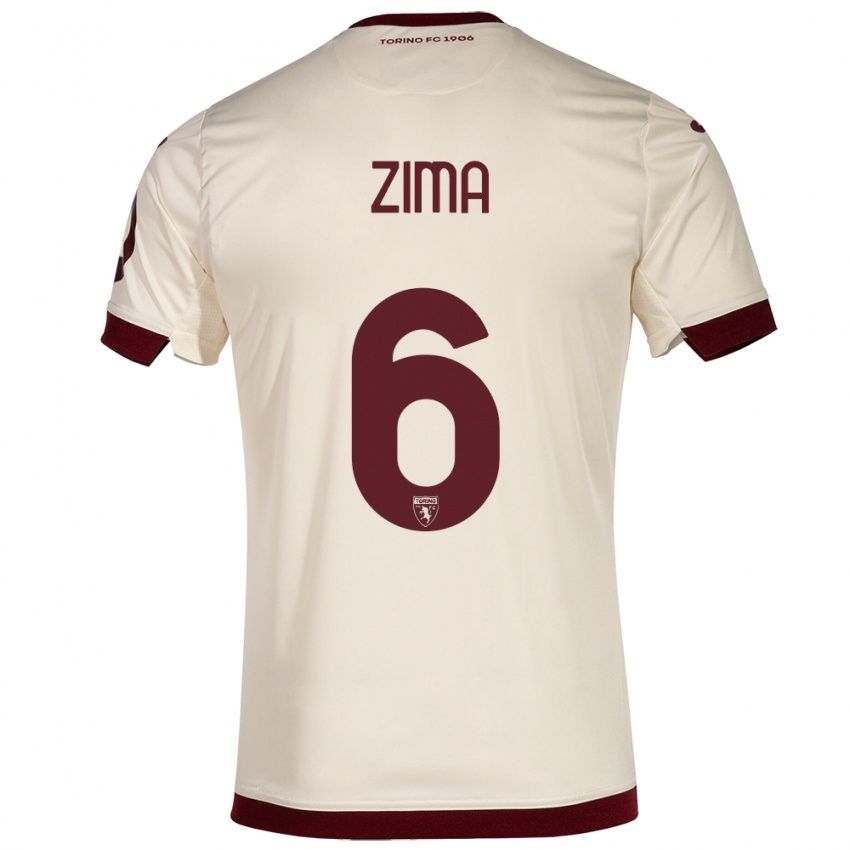 Homem Camisola David Zima #6 Champanhe Alternativa 2023/24 Camisa