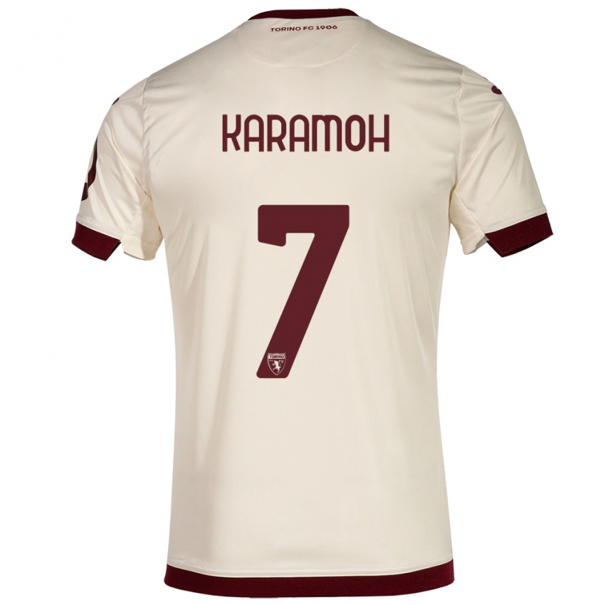 Homem Camisola Yann Karamoh #7 Champanhe Alternativa 2023/24 Camisa