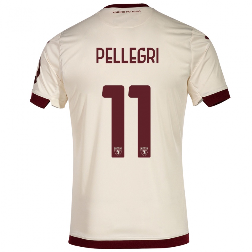 Homem Camisola Pietro Pellegri #11 Champanhe Alternativa 2023/24 Camisa