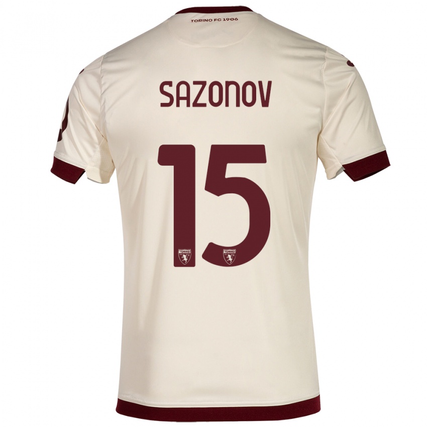 Homem Camisola Saba Sazonov #15 Champanhe Alternativa 2023/24 Camisa
