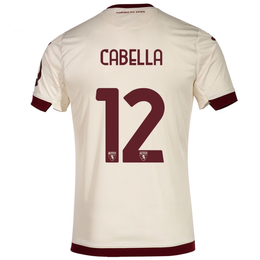 Homem Camisola Matteo Cabella #12 Champanhe Alternativa 2023/24 Camisa