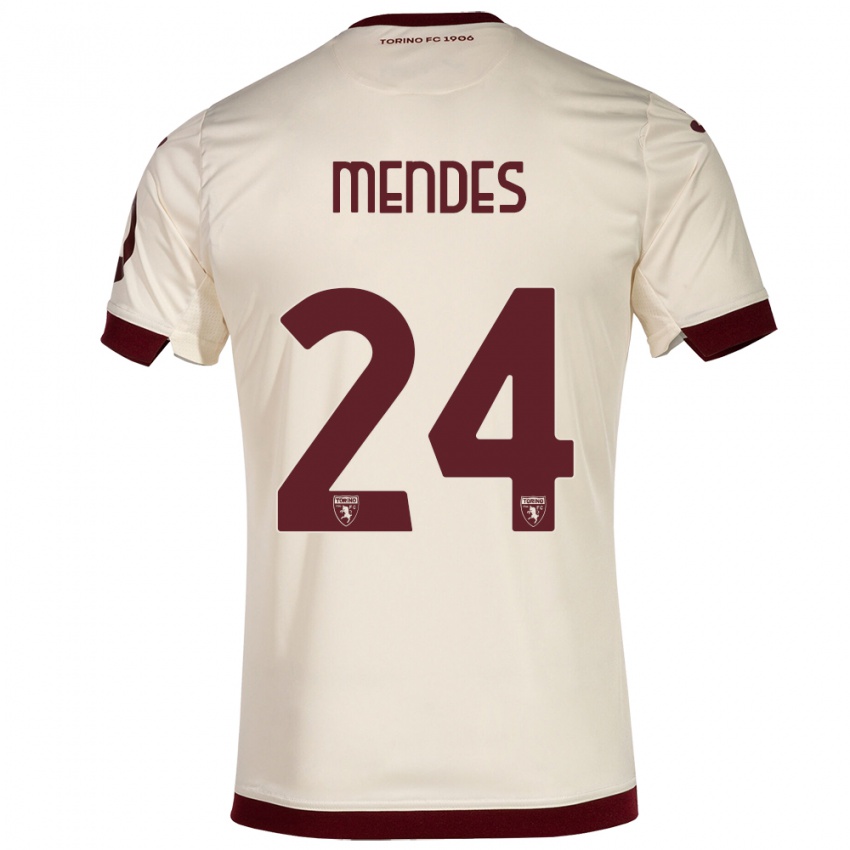 Homem Camisola Rodrigo Mendes #24 Champanhe Alternativa 2023/24 Camisa