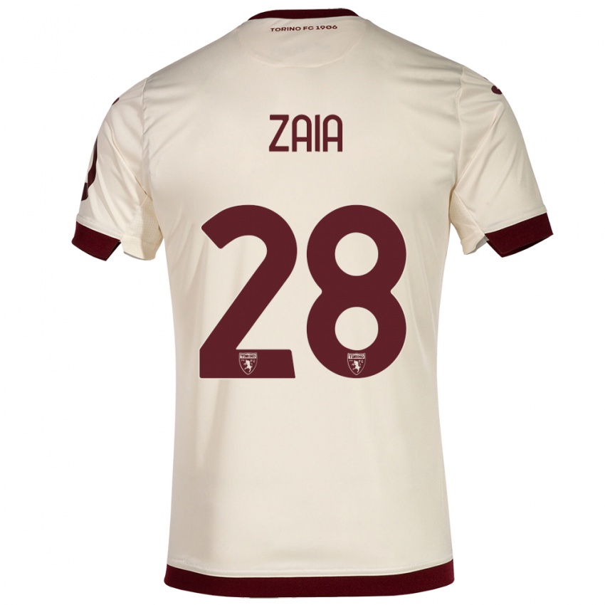 Homem Camisola Edoardo Zaia #28 Champanhe Alternativa 2023/24 Camisa